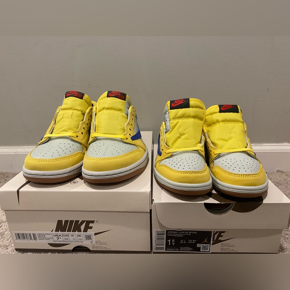 **SOLD** Travis Scott X Womens Air Jordan 1 Retro Low OG SP Canary